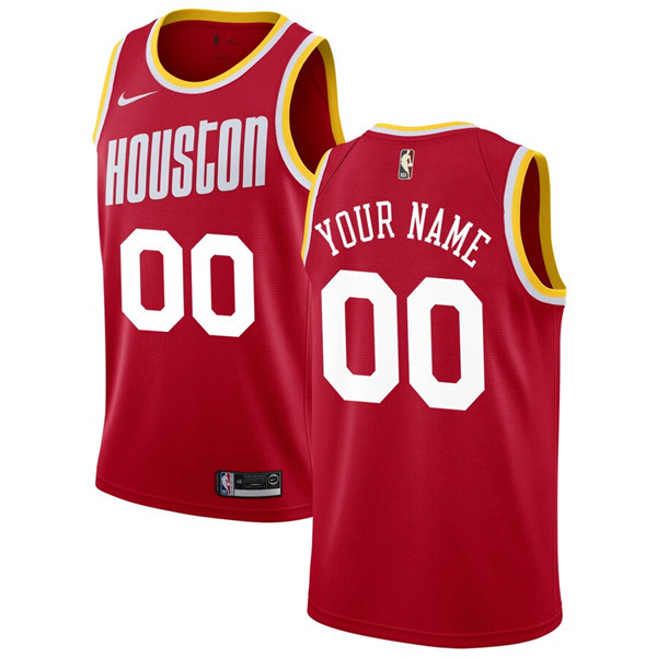 Men's Houston Rockets Active Player Red Custom Stitched NBA Jersey
